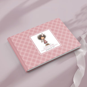 Whimsische staubige rosa lustige Mädchen-Geburtsta Gästebuch