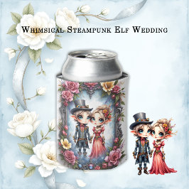 Whimsische Steampunk-Elfen-Hochzeit Dosenkühler