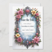 Whimsische Steampunk-Elfen-Hochzeit Save The Date (Vorderseite)