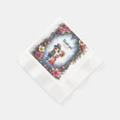 Whimsische Steampunk-Elfen-Hochzeit Serviette (Ecke)
