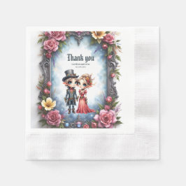 Whimsische Steampunk-Elfen-Hochzeit Serviette