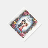 Whimsische Steampunk-Elfen-Hochzeit Serviette (Ecke)