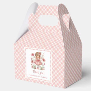 Whimsische süße Feen-Rot Floral Mädchen Geburtstag Geschenkschachtel