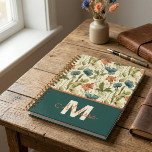 Whimsische Teal-Terrakotta-Vintage-Freundin Planer