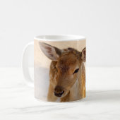 Whimsische Waldhirsch-Fotografie Kaffeetasse (Vorderseite Links)