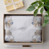 Whimsische Wasserfarbe Strand Blumenmuschel Decoup Seidenpapier (Geschenk)
