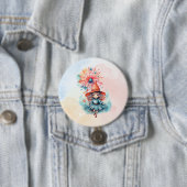 Whimsische Wasserfarben-Hexen-Fantasy-Kunst-Passun Button (Beispiel)