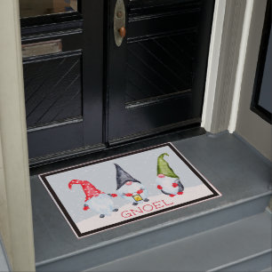Whimsische Weihnachts-Gnome Fußmatte