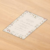 Whimsische Wildblumen-Blumen-Boho-Baby-Party Acryleinladungen (Ablage )