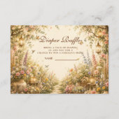 Whimsische Wildblumen-Boho-Windel-Raffle Begleitkarte (Vorderseite)