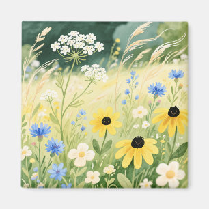 Whimsische Wildblumenwiese Magnet
