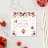 Whimsische Winterfee zum ersten Geburtstag Serviette (Beispiel)