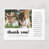 Whimsischer Abschluss Zwei Foto Danke Postcard Postkarte (Vorderseite)