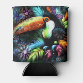 Whimsischer Abstrakt Toucan Bird Toucans Aquamarin Dosenkühler