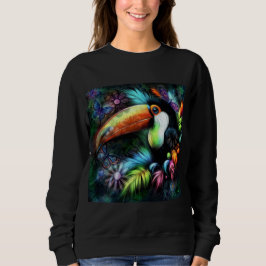Whimsischer Abstrakt Toucan Bird Toucans Aquamarin Sweatshirt