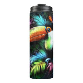 Whimsischer Abstrakt Toucan Bird Toucans Aquamarin Thermosbecher