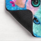 Whimsischer Abstrakter Fischstrand Nautical Aquama Mousepad (Ecke)