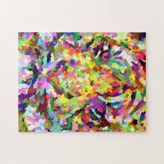 Whimsischer, abstrakter, künstlerischer, farbiger  puzzle (Horizontal)