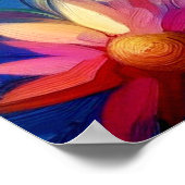 Whimsischer Abstrakter Libellenfliege Aquamarin Bl Poster (Ecke)