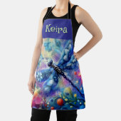 Whimsischer Abstrakter Libellenfliege Personalisie Schürze (InSitu)