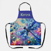 Whimsischer Abstrakter Libellenfliege Personalisie Schürze (Vorderseite)