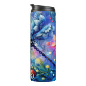 Whimsischer Abstrakter Libellenfliege Personalisie Thermosbecher (Nach rechts gedreht)