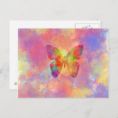 Whimsischer Abstrakter Schmetterling Regenbogen Wa Postkarte (Vorne/Hinten)