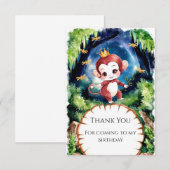 Whimsischer Affe Geburt Dankeskarte (Vorne/Hinten)