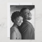 Whimsischer Ampersand | Moody Black Foto Back Save The Date (Rückseite)