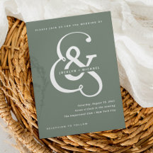 Whimsischer Ampersand | Sage Green Wedding