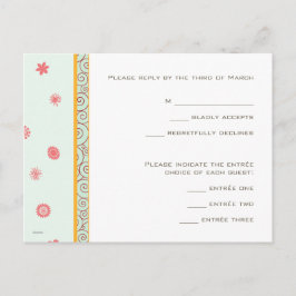 Whimsischer Antwortkarte Einladungspostkarte