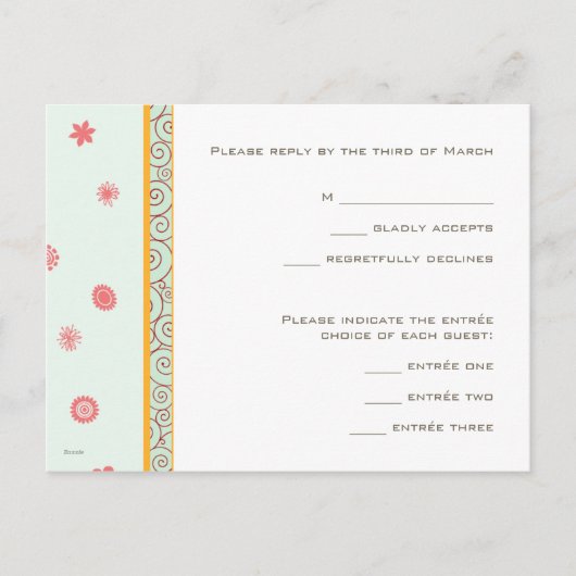 Whimsischer Antwortkarte Einladungspostkarte (Vorderseite)