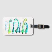 Whimsischer Aquarell Gepäckanhänger (Vorderseite (Horizontal))