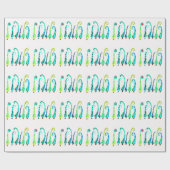 Whimsischer Aquarell Geschenkpapier (Flach)