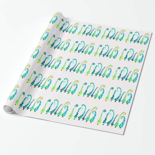 Whimsischer Aquarell Geschenkpapier (Ungerollt)