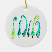 Whimsischer Aquarell Keramik Ornament (Vorne)