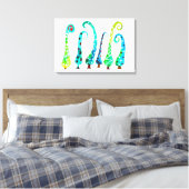 Whimsischer Aquarell Leinwanddruck (Insitu (Schlafzimmer))