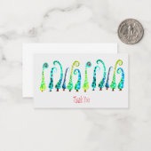 Whimsischer Aquarell Mitteilungskarte (Vorderseite/Rückseite Beispiel)