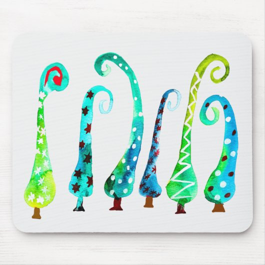 Whimsischer Aquarell Mousepad (Vorne)