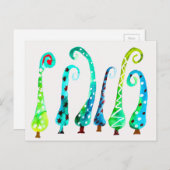 Whimsischer Aquarell Postkarte (Vorne/Hinten)