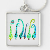 Whimsischer Aquarell Schlüsselanhänger (Vorne)