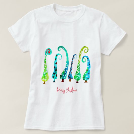 Whimsischer Aquarell T-Shirt (Design vorne)