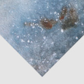 Whimsischer Aquarellfox im Schneewald Weihnachten Seidenpapier (Ausschnitt)