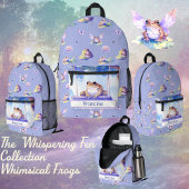 Whimsischer Aquarellfrosch auf einem schwingenden  Bedruckter Rucksack