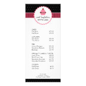 Whimsischer Bäckerei Cupcake Pink Rack Cards Werbekarte (Vorne)