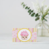 Whimsischer Bakery Cupcake Business Card Visitenkarte (Stehend Vorderseite)