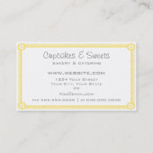 Whimsischer Bakery Cupcake Business Card Visitenkarte (Rückseite)
