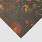 Whimsischer Bär in einer Wildblume-Feld-Dekoupage Seidenpapier (Ausschnitt)