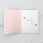 Whimsischer Bär und Bird You and Me Romantic Karte (Innenseite)