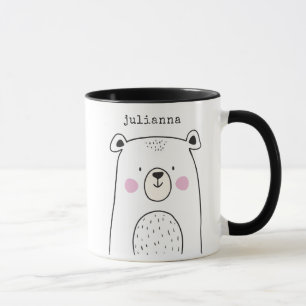 Whimsischer Bär Zeichne Niedlichen Personalisiert Tasse